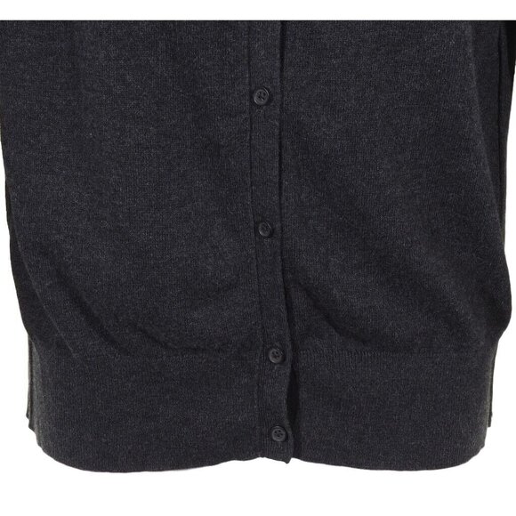 Loft Cardigan Women Small Gray Embossed Beads Stones Jeweled Long Sleeve - Picture 3 of 11